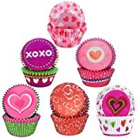 Fadaar Muffin Papel Magdalenas- Fundas Papel para Cupcakes con patrón Amor Envoltorio de Muffins 6 Estilos para Postres…